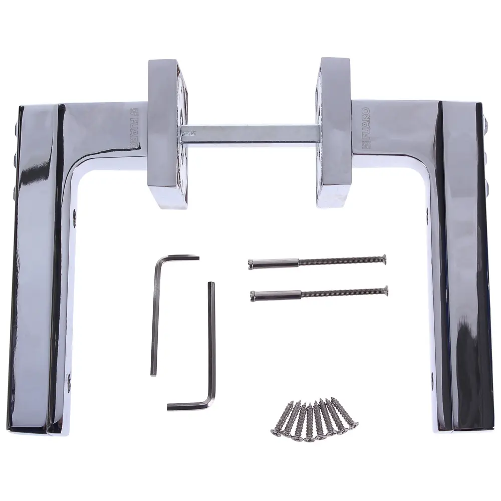 Ручка дверная на розетке CRYSTAL FLASH DM/HD CP-8, цвет хром FUARO STLM-2111670 - Вид №2