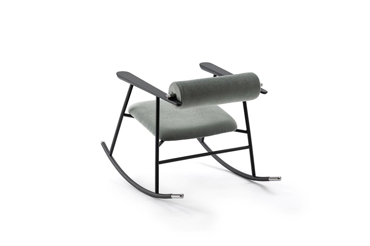 Кресло-качалка с кожаной обивкой Gallotti&Radice LOULOU ROCK ARCH-00053893 - Вид №10