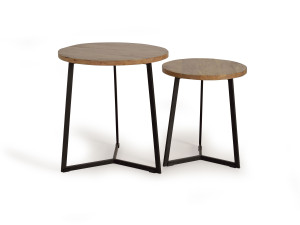 Круглый журнальный столик из манго