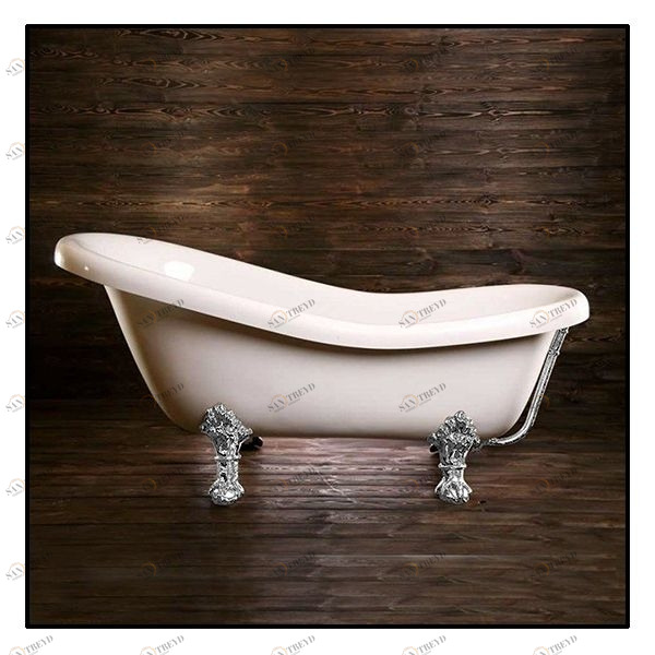 Ванна Akcjum Rectime 160 WR-03-05-Ch овальная белая с хромированными ножками WR0305CH