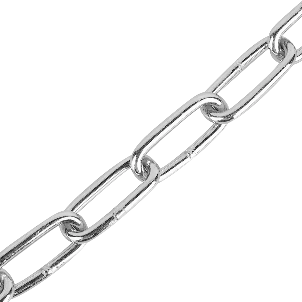 Цепь Standers оцинкованная сталь длинное звено 5 мм 10 м/уп STLM-2005634 - Вид №2