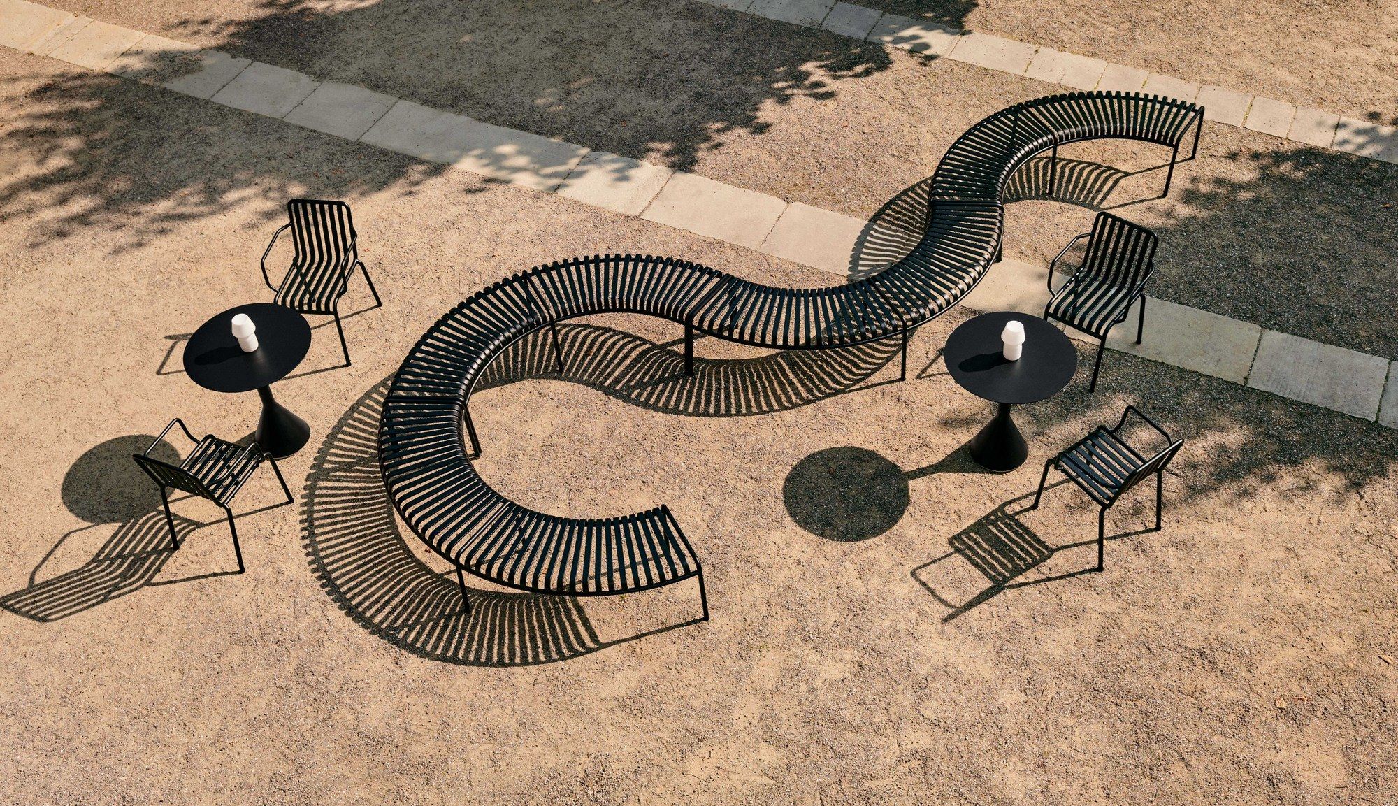 Модульная садовая скамейка из стали с порошковым покрытием Hay Палисад ARCH-00137821 - Вид №8