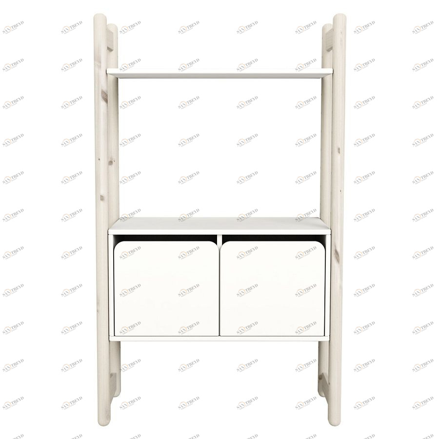 Гарнитур Midi С, 1 полка и 1 комод, белый, искусственно состаренный Flexa 812650290