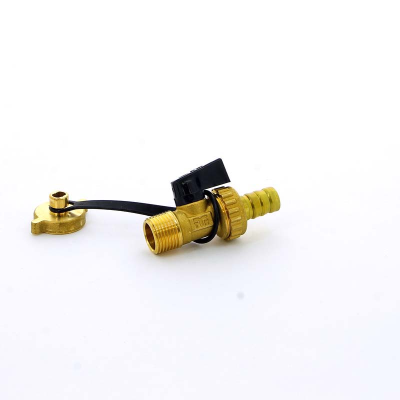 Кран Н со штуцером сливной флажок TIEMME 1/2" 2950001