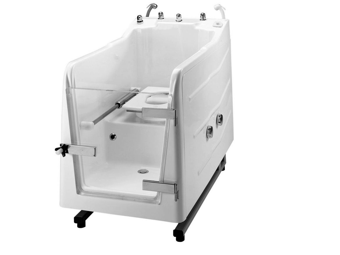 Стекловолоконная ванна со встроенным туалетом с дверью Ponte Giulio 700 ARCH-00113722 - Вид №1