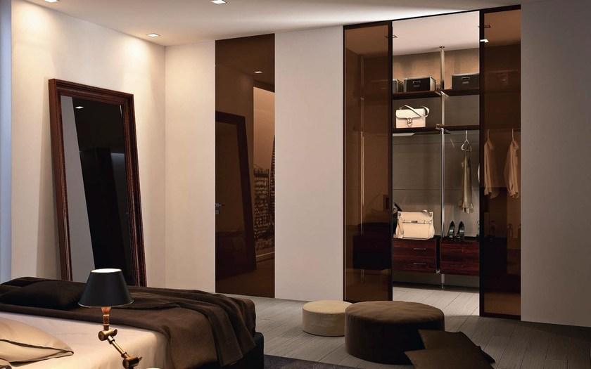 GAROFOLI Распашная дверь заподлицо со стеной из цветного стекла Design sun-id-1394597 - Вид №4