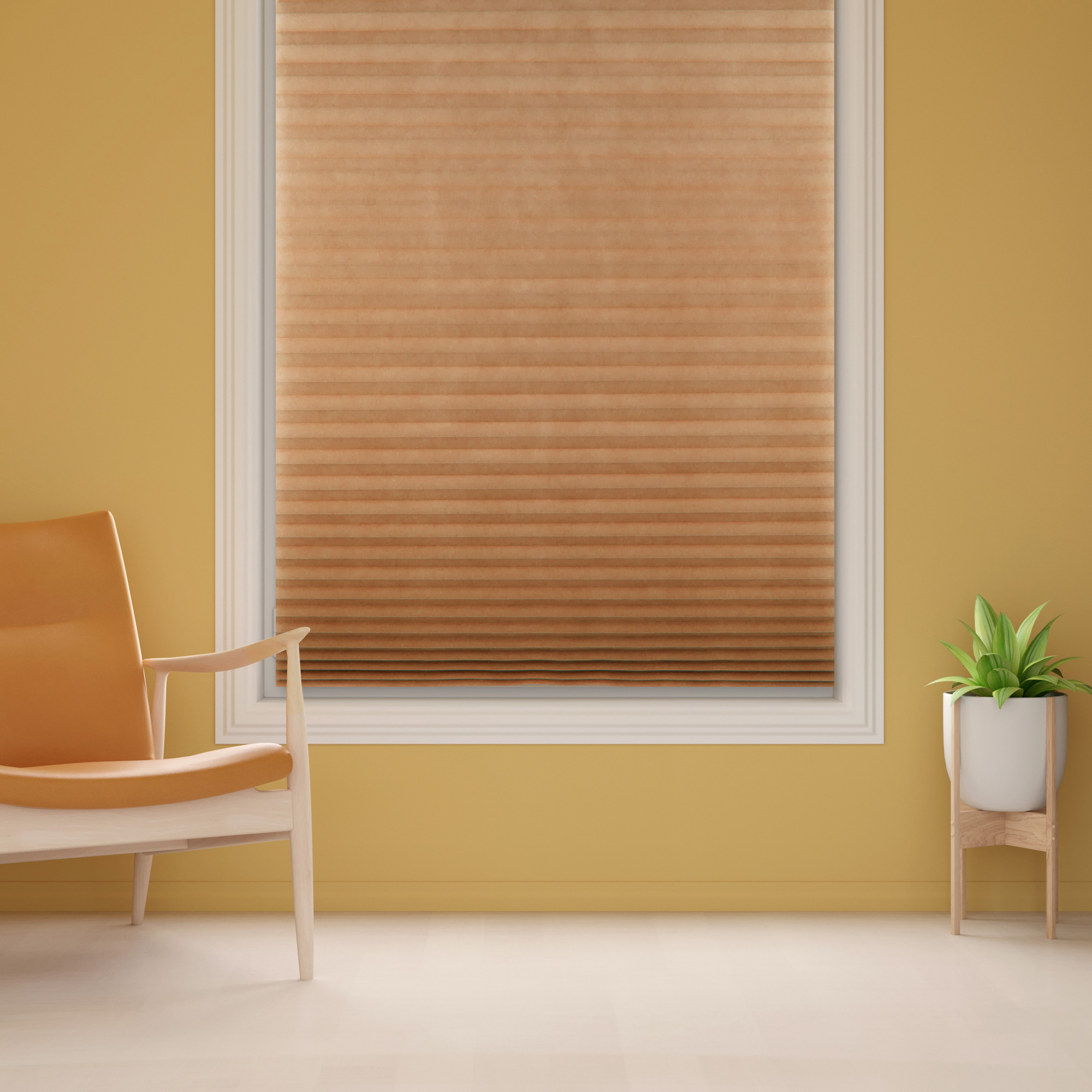 87557174 Жалюзи плиссе LY-PB06 90x190 см текстиль коричневые STLM-0074477 Santreyd  - Вид №4