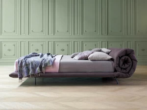 Bonaldo Двуспальная кровать с обивкой и съемным чехлом из ткани