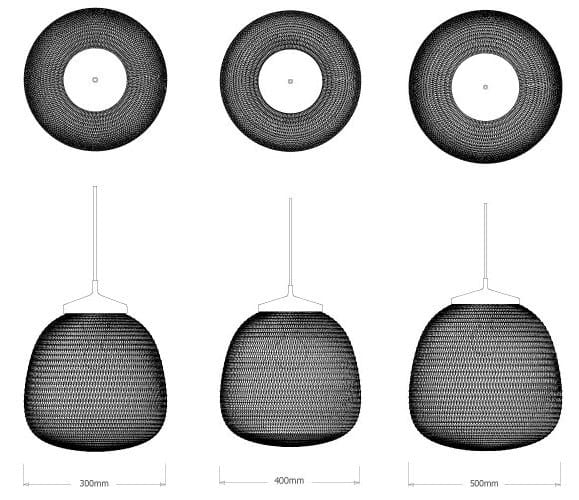 Открытый подвесной светильник ручной работы из полиэтилена TRIBÙ Monsieur Tricot ARCH-00128455 - Вид №4
