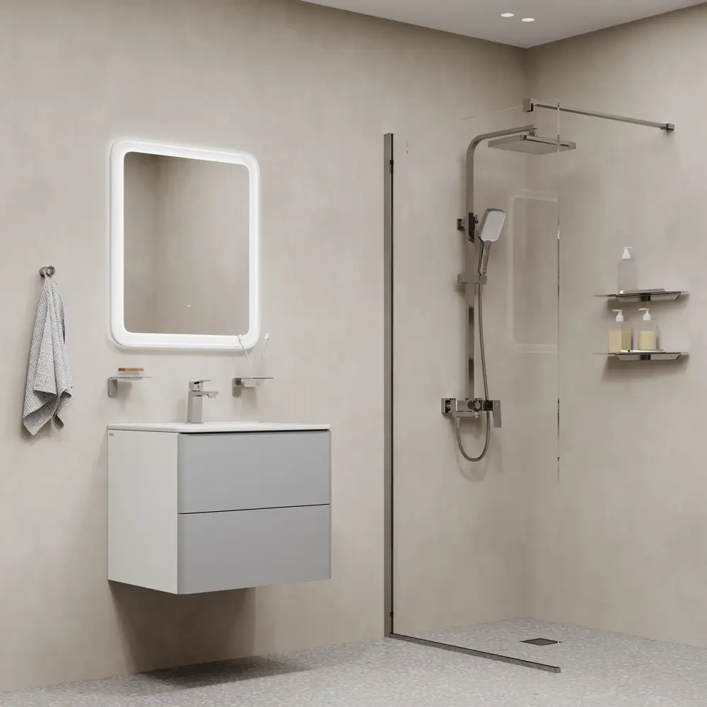 89398724 Душевая система Iddis Brent BRESB3Fi06 со смесителем 1 режим цвет хром STLM-1576819 - Вид №6