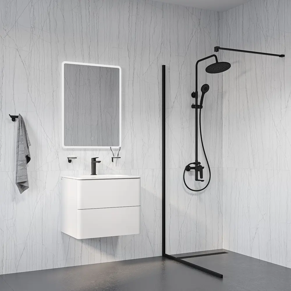 Душевая система Iddis Token со смесителем 3 режима цвет черный STLM-2141862 - Вид №7