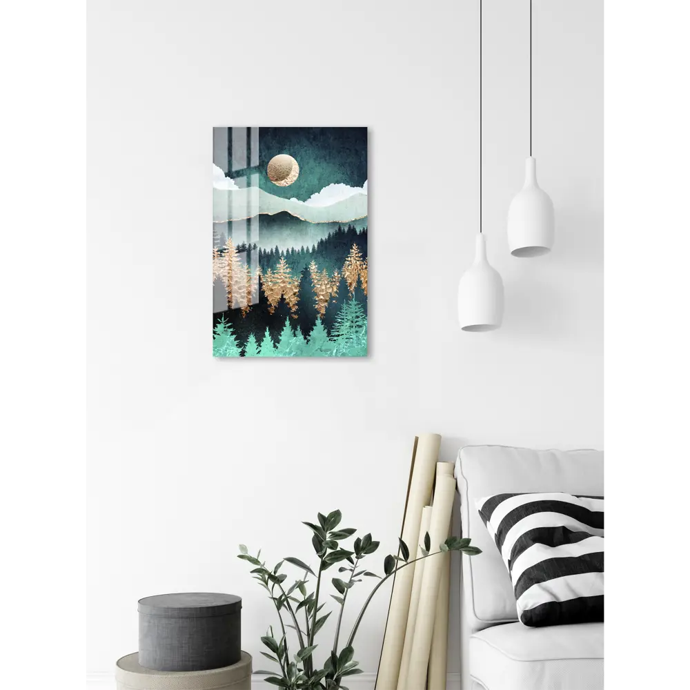 Картина на стекле «Лес и луна 2» 40x60 см 82977323 STLM-2073437 ARTABOSKO  - Вид №4