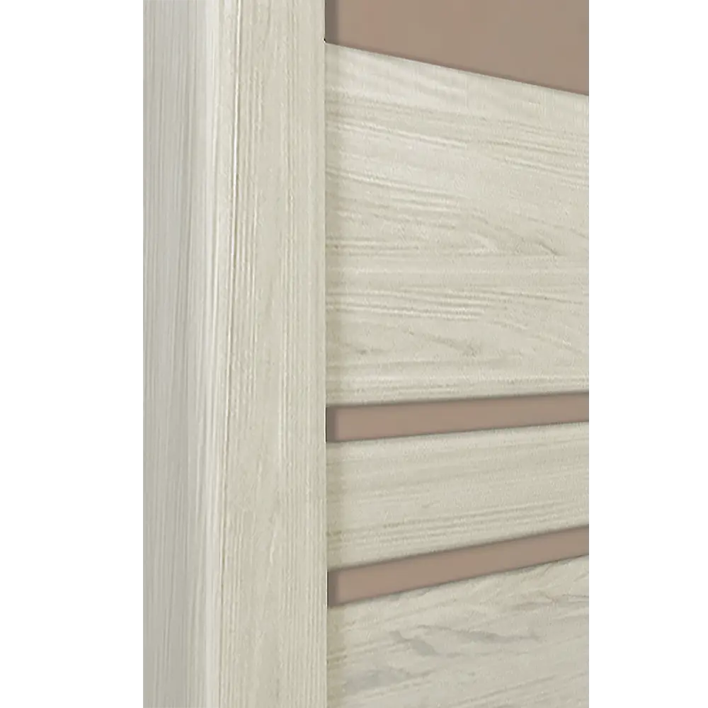 Дверь межкомнатная Нова остекленная ПВХ ламинация цвет ривьера крем 60x200 см (с замком и петлями) 89882906 STLM-2111669 CASAPORTE  - Вид №3