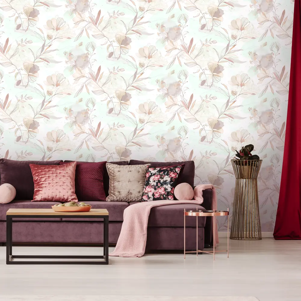 Обои флизелиновые Ateliero Olesya зелёные 1.06 м AT281892 STLM-2082012 - Вид №2