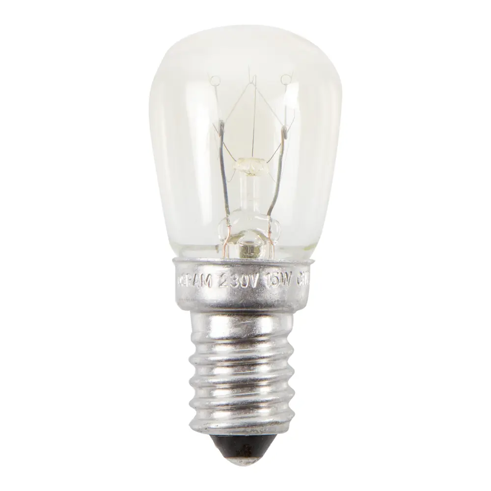 Лампа накаливания для холодильника Osram трубчатая T26/57 E14 15 Вт свет тёплый белый 16656303 STLM-2087453 