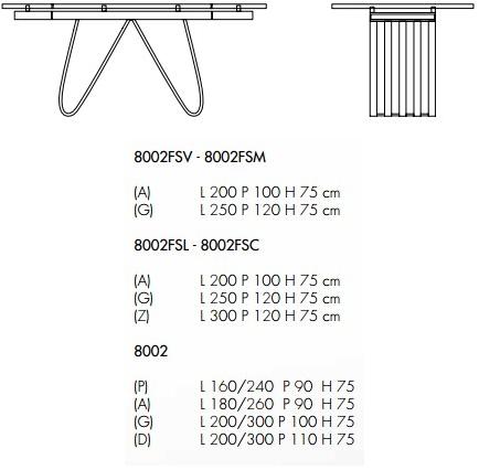 Tonin Casa Прямоугольный стол для гостиной из дерева и стекла Arpa sun-id-1402158 - Вид №5