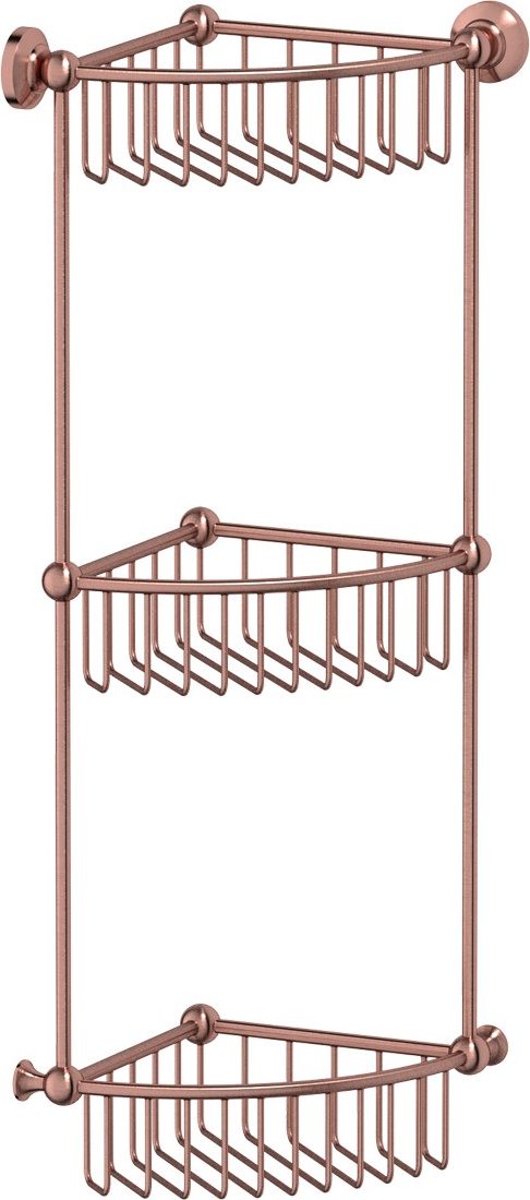 STI 609 Полочка-решетка угловая 3-х ярусная 23 cm 3SC STILMAR ANTIQUE COPPER Treesseci 3SC