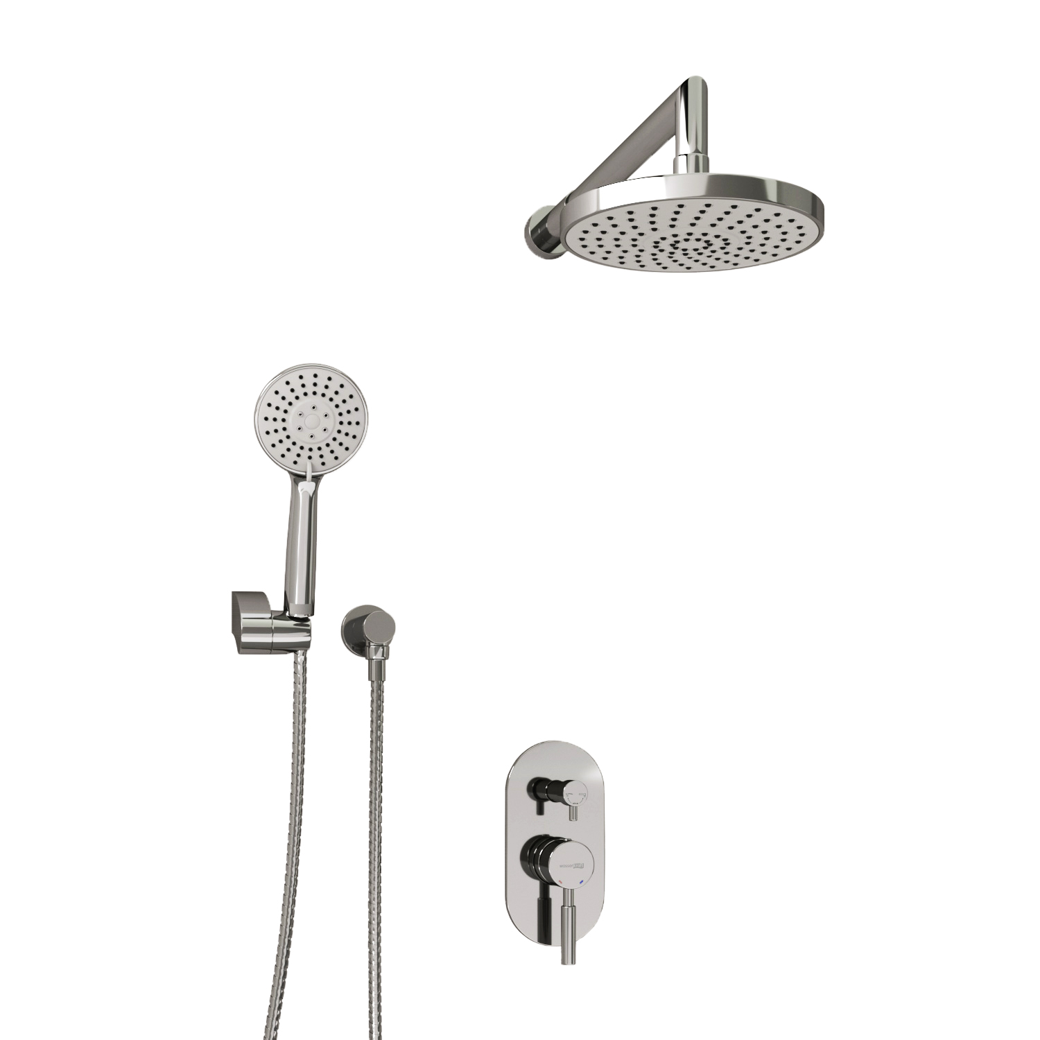 A14129 Встраиваемый комплект для душа с верхней душевой насадкой и лейкой WasserKRAFT  - Вид №1