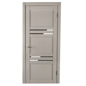 Дверь межкомнатная глухая Астерия 80x200 см Hardflex цвет серый жемчуг с замком и петлями 82636311 STLM-2102744
