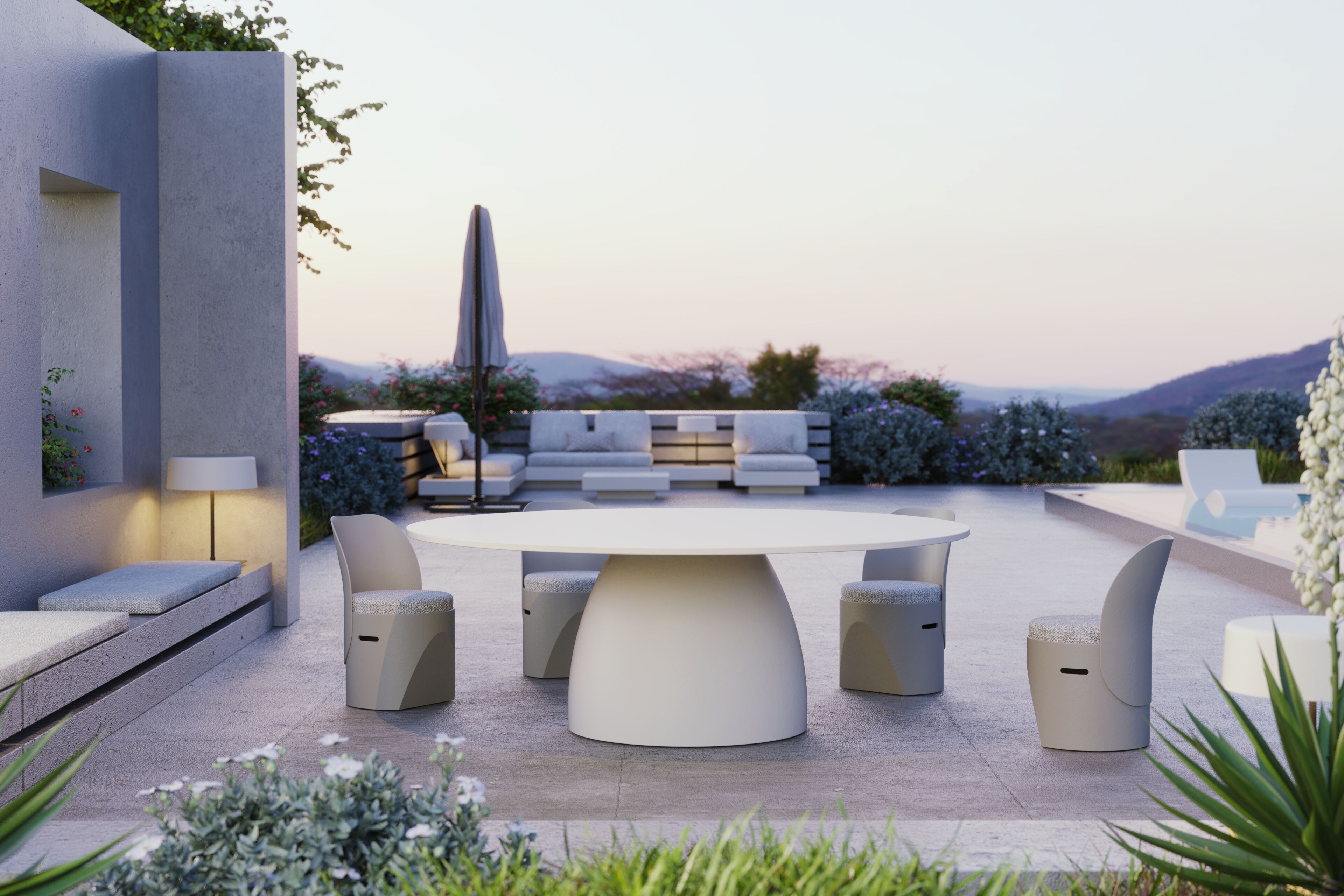 Круглый стол из стекловолокна GANSK BARREL ARCH-00124204 - Вид №5