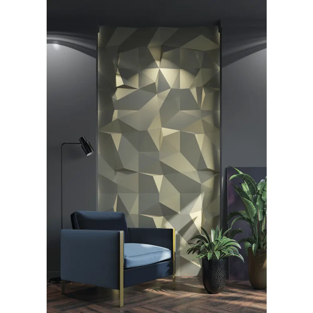 Панель 3D пластиковая Bello Deco СП 16 500x500 мм 0.25 м² белый STLM-2051291 - Вид №4