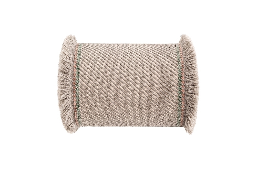 070652 Подушка-ролл GL Diagonal almond-ivory большая GAN Garden Layers - Вид №1