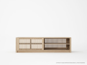 Деревянный шкаф для телевизора с раздвижными дверями