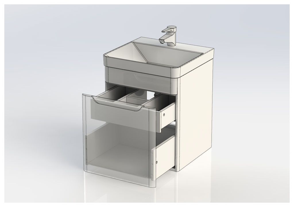 Тумба с раковиной Aquanet София 50 белый 0020174500182310 - Вид №8