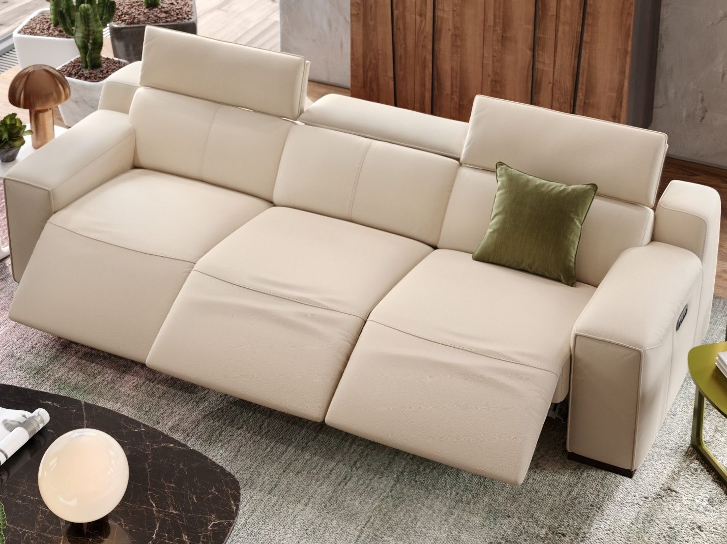 3-местный кожаный диван Sofanella LORETO XXL ARCH-00137123