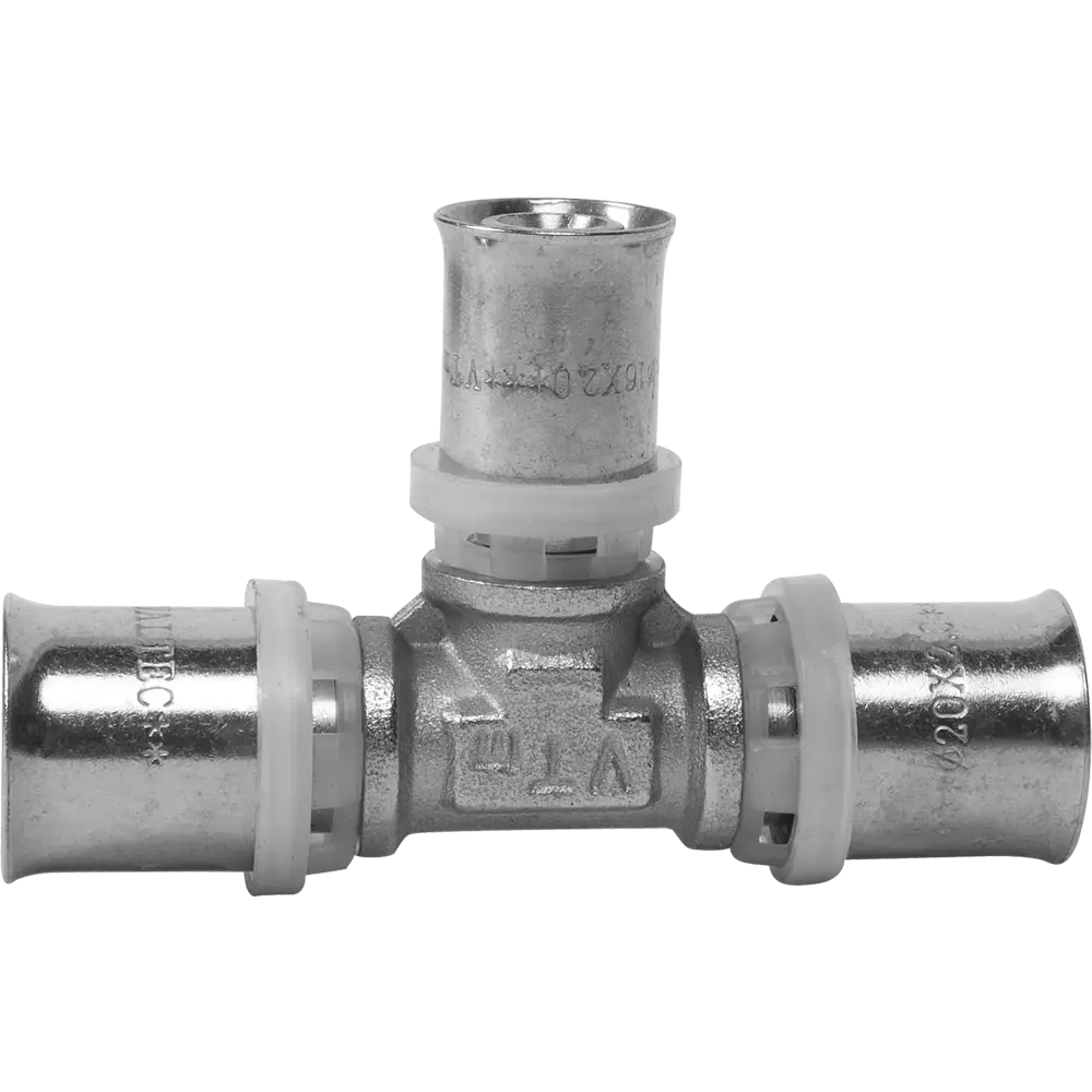 Тройник переходной Valtec 20x16x20 мм никелированная латунь VTM.231.N.201620 STLM-2142419 - Вид №1