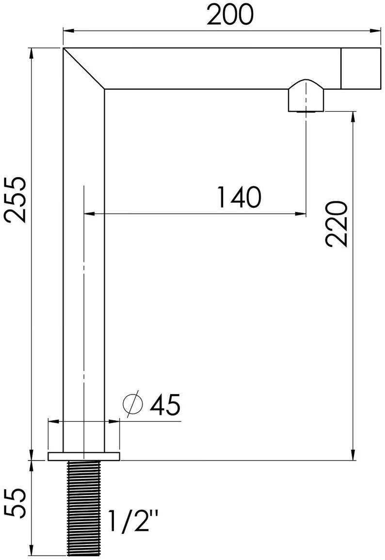 rvb Смеситель для раковины на столешницу с ограничителем потока на одно отверстие Graph 4043.--.38 - Вид №1