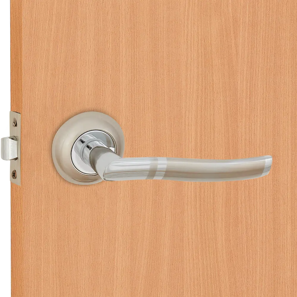 Дверные ручки 67 SN, без запирания, комплект, цвет никель Santreyd STLM-2156369 - Вид №7