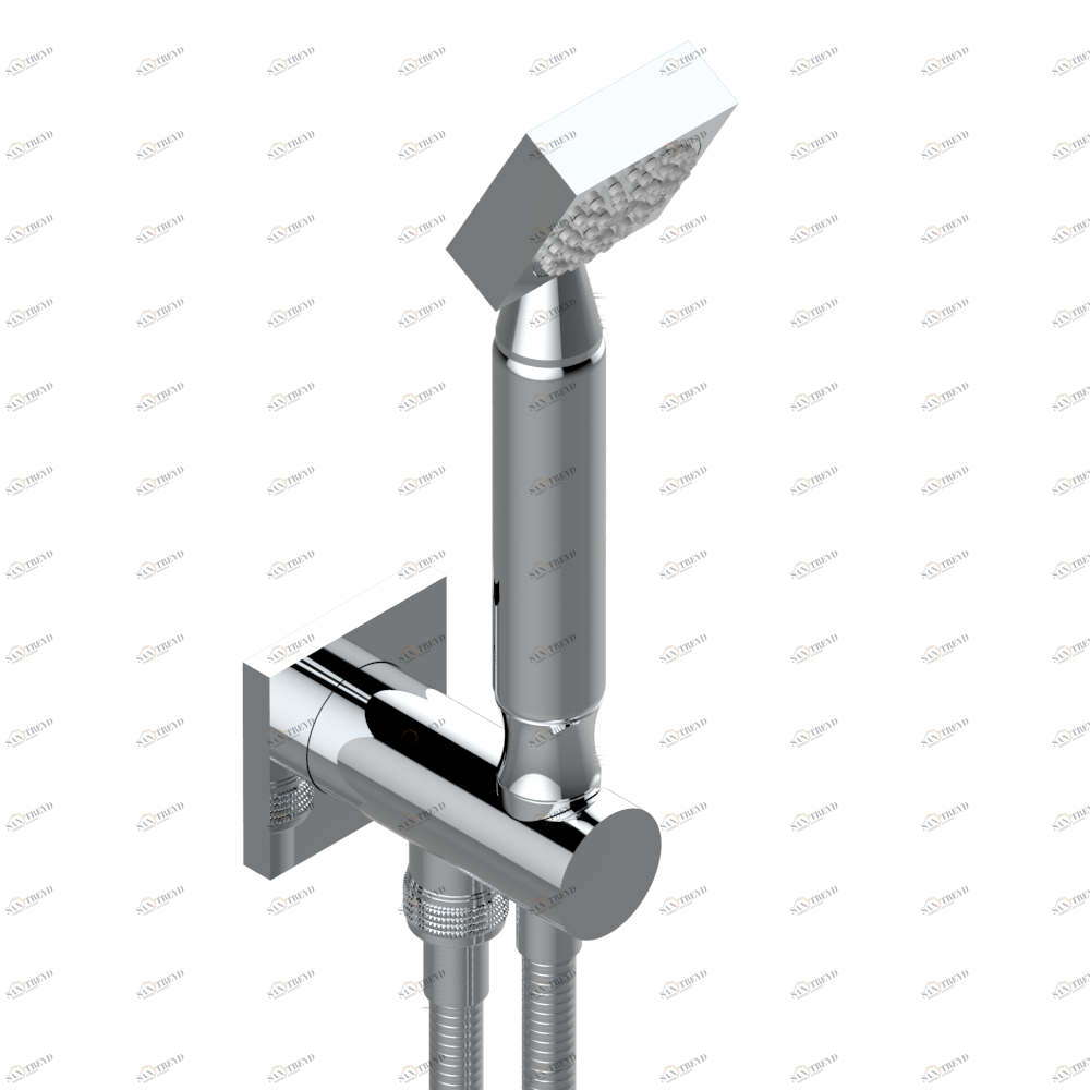 A61-54 Душ ручной стильный встраиваемый в стену, шланг и патрубок для душа с крючком Thg-paris Marina с металлическими ручками Хром A61 54  A02 CAT.A