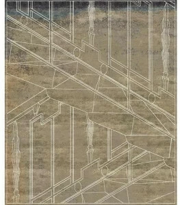 Tapis Rouge Прямоугольный коврик ручной работы La scala Tr1236