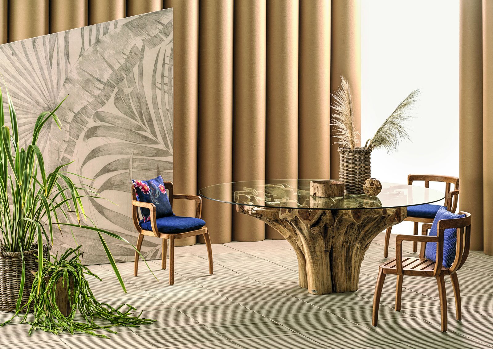 Садовое кресло из тикового дерева с подлокотниками Il Giardino di Legno Remix ARCH-00017791