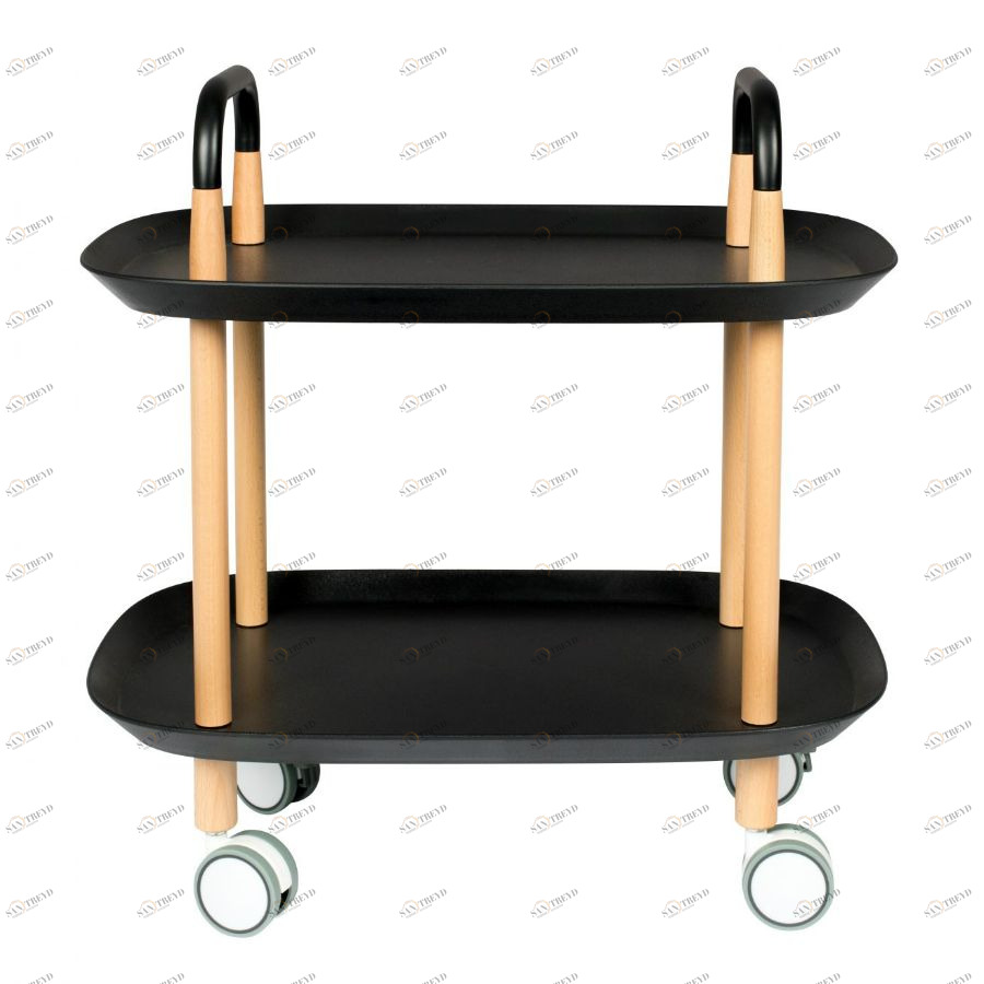 Стол сервировочный на колесиках Cruiser, черный White Label Living 7900017