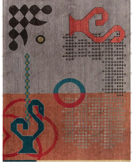 Jaipur Rugs Прямоугольный коврик ручной работы из шерсти и бамбукового шелка Kolam sun-id-1387080