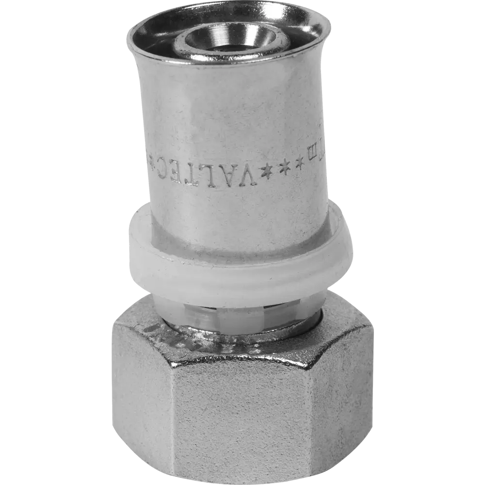 Муфта комбинированная Valtec 1/2"x16 мм ВР никелированная латунь VTM.222.N.001604 STLM-2131138 - Вид №1