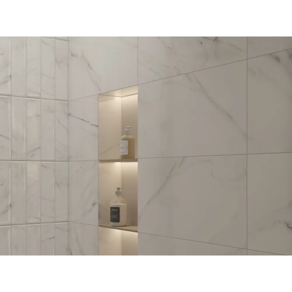 Плитка настенная KREAFORTA Cascada 29.8x59.8 см 1.425 м² глянцевая цвет белый STLM-2209723 - Вид №4