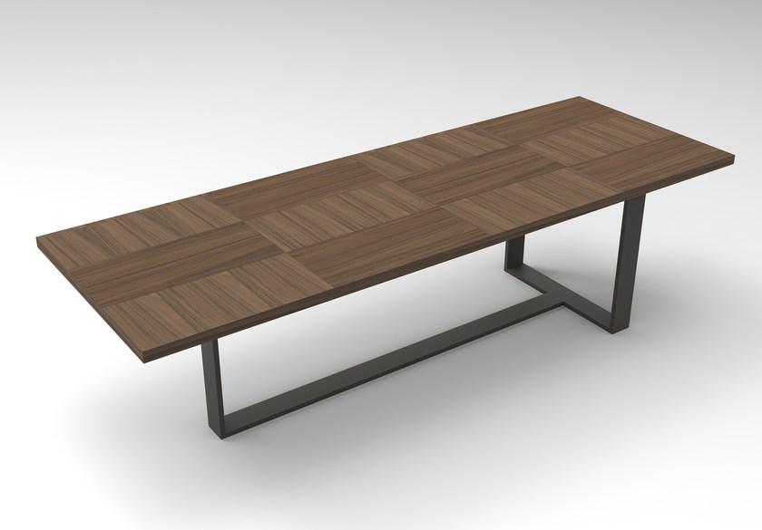 EmmeBi Лакированный прямоугольный обеденный стол из орехового дерева sun-id-1464948 - Вид №1