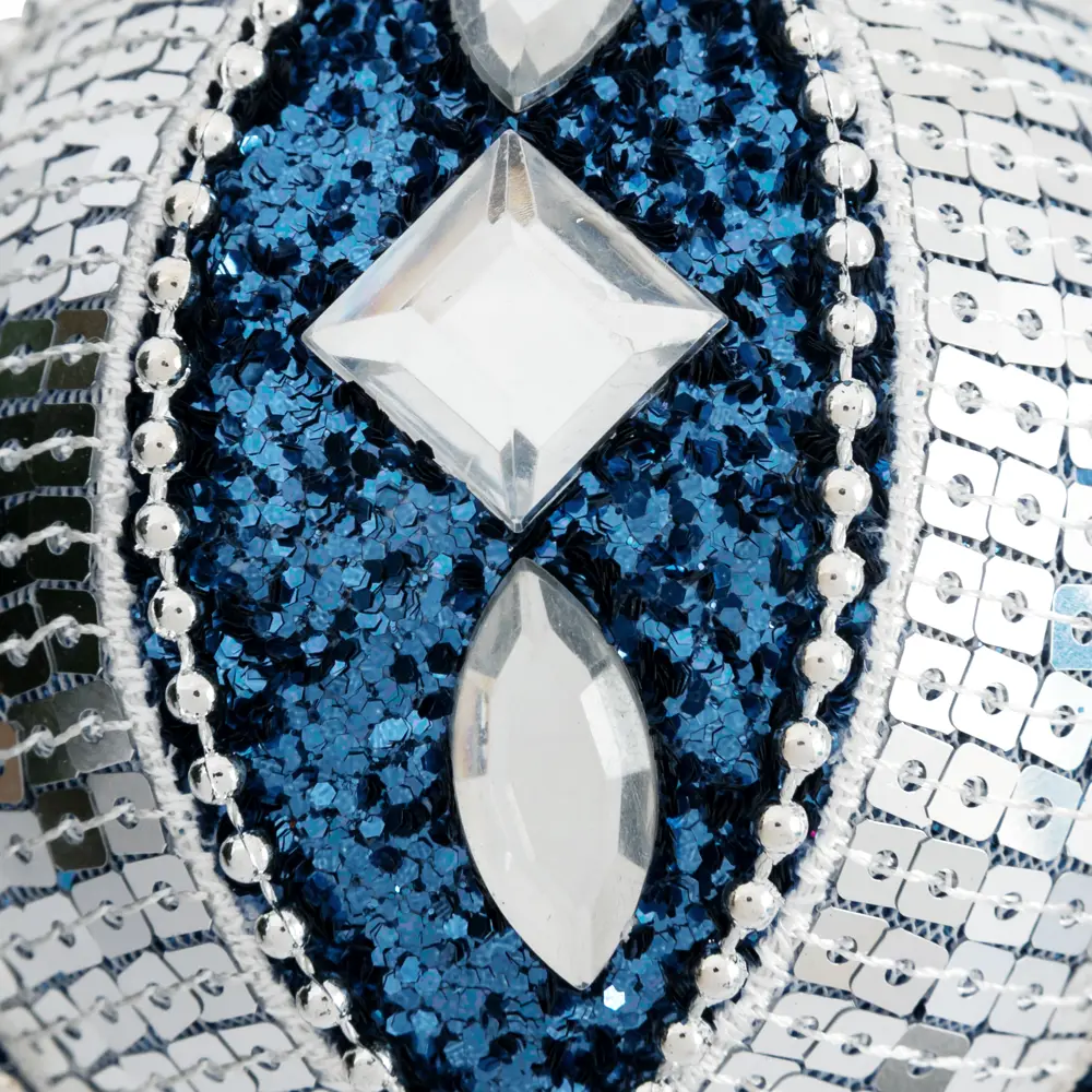 85156551 Елочный шар со стразами ø8 см серебряный STLM-1529129 Santreyd  - Вид №2