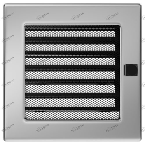 Вентиляционная решетка Kratki 17х17 с жалюзи (никель) 4141