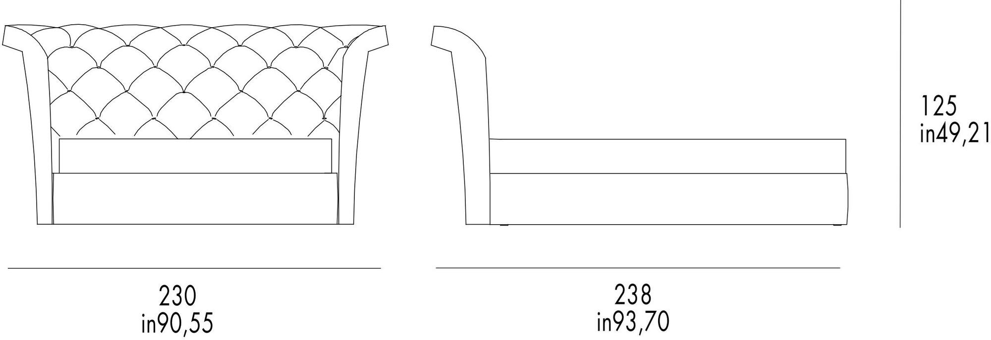 Grilli Кровать с изголовьем капитоне Shell 840102 - Вид №2
