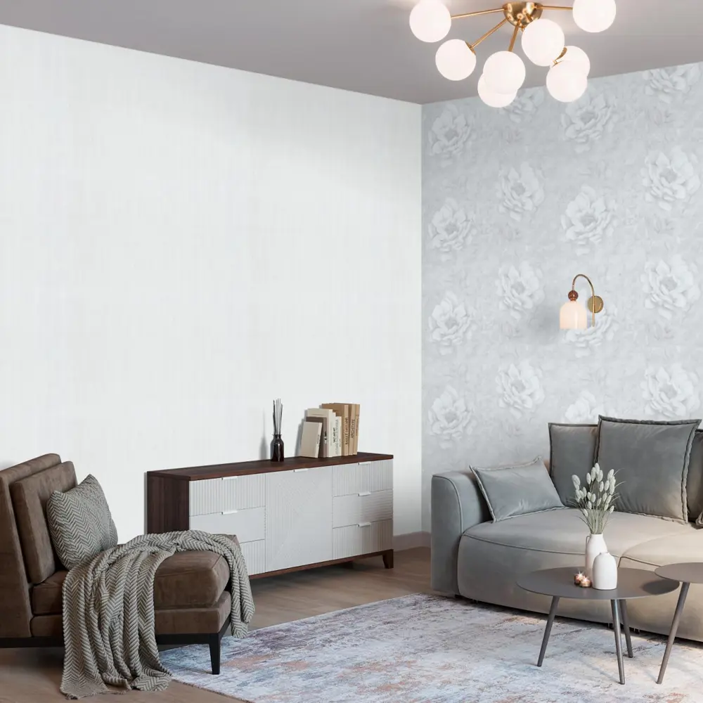 Обои флизелиновые Palitra Life Valencia белые 1.06 м PL72256-11 STLM-2143648 - Вид №4