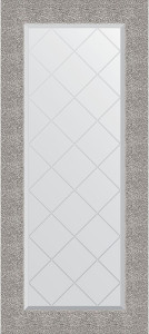 BY 4066 Зеркало с гравировкой в багетной раме - чеканка серебряная 90 mm EVOFORM Exclusive-G