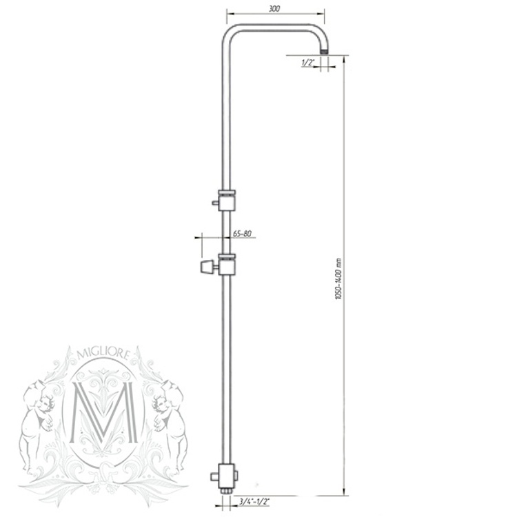 ML.PNT-36.258.CR Душевая колонна Migliore Ponte - Вид №1