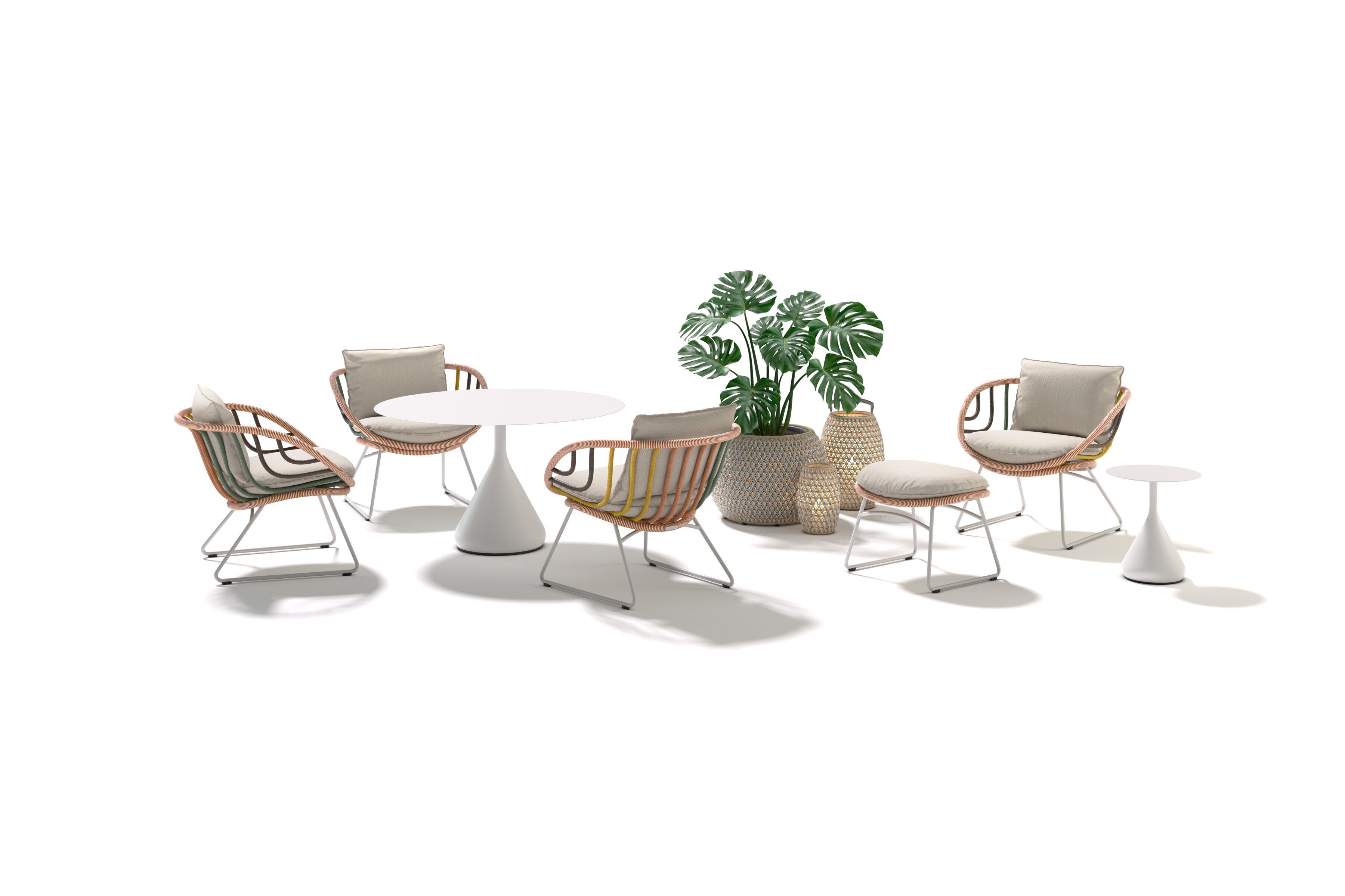 Круглый керамический садовый стол с верхней частью HPL DEDON SATELLITE ARCH-00130468 - Вид №6