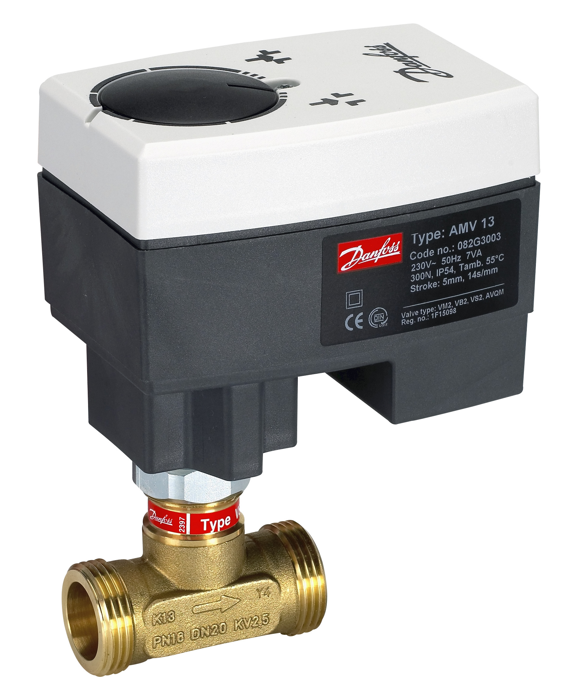 Danfoss Редукторные электроприводы с трехпозиционным управлением AMV 25 230В электропривод 082G3024  - Вид №15