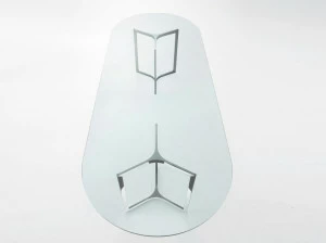 Gallotti&Radice Овальный обеденный стол для гостиной из нержавеющей стали Raj