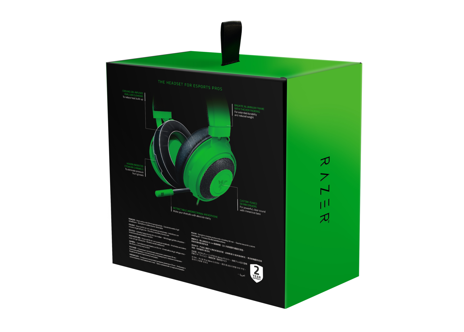 RZ04-02830200-R3M1 kraken - multi-platform wired gaming headset - green - frml packaging Razer Santreyd  - Вид №4